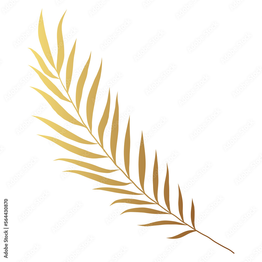 Gold leaf illustration Gold leaf illustration