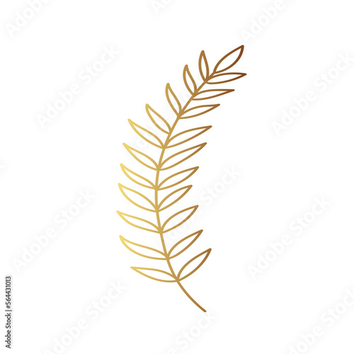 Gold leaf illustration 