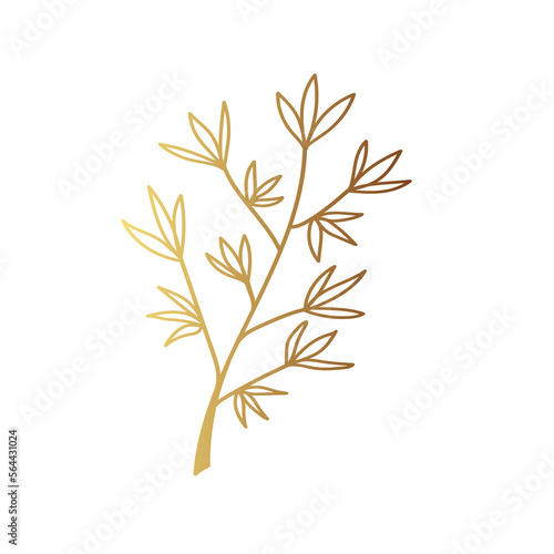 Gold leaf illustration  © CholladaArt