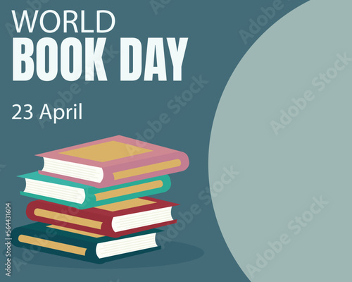 illustration vector graphic of stacked thick books, perfect for international day, world book day, celebrate, greeting card, etc.