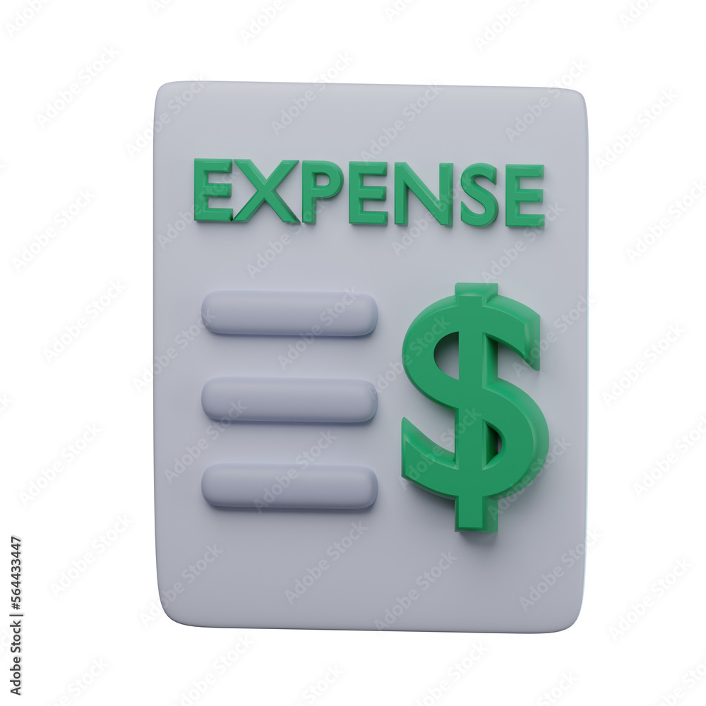 3D Expense Illustration 3D Expense Illustration