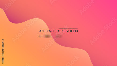 Abstract Modern Background with Fluid Liquid Wave Lines Motion Element and Purple Orange Gradient Color