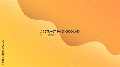 Abstract Modern Background with Fluid Liquid Wave Lines Motion Element and Yellow Orange Gradient Color