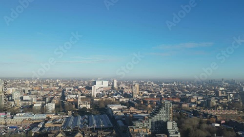 Wallpaper Mural Drone flying over London suburbs. Torontodigital.ca