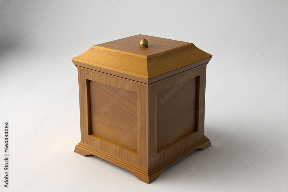 wooden chest on white background, Made by AI,Artificial intelligence wooden chest on white background, Made by AI,Artificial intelligence