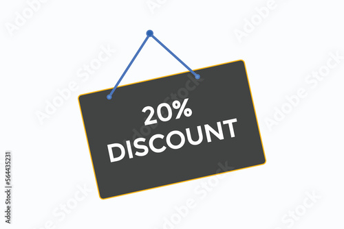 20% discount button vectors.sign label speech bubble 20% discount 