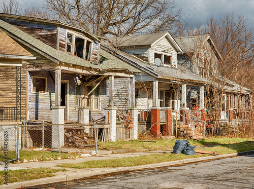 Street Of Abandoned Houses