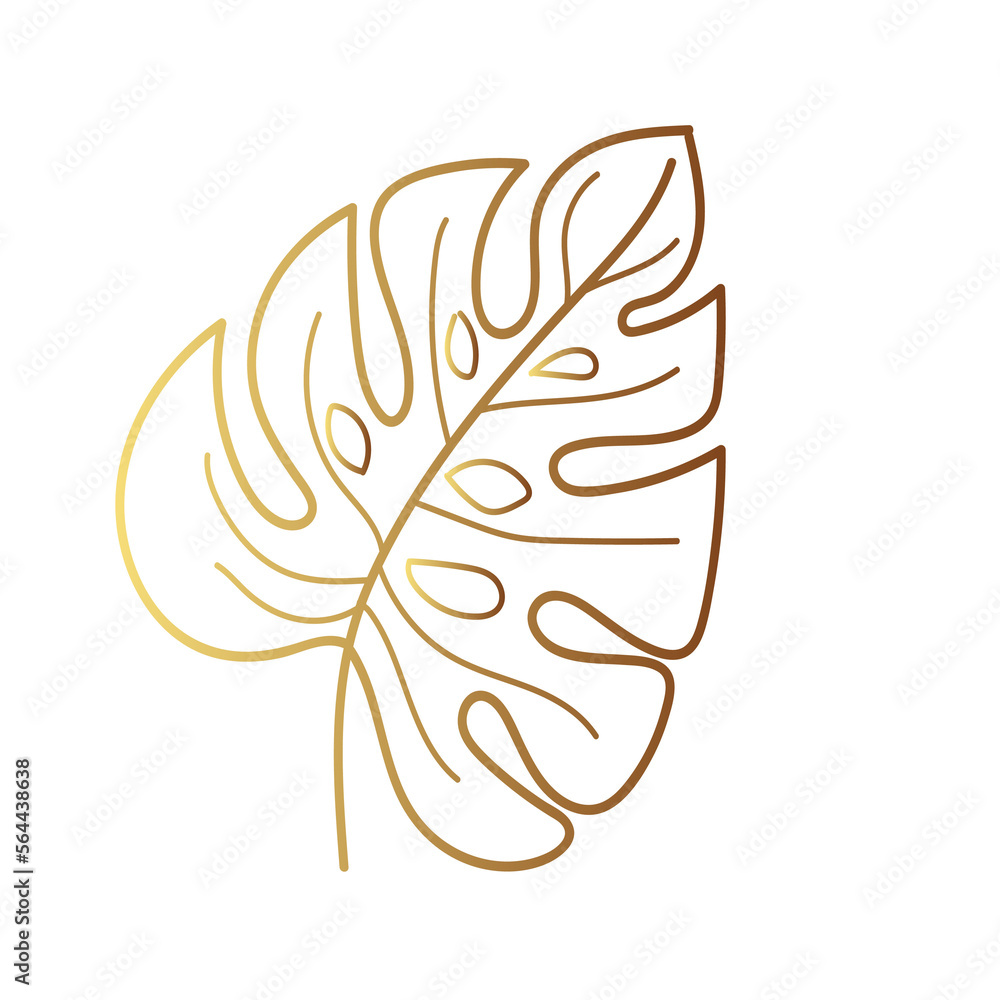 Gold leaf illustration 