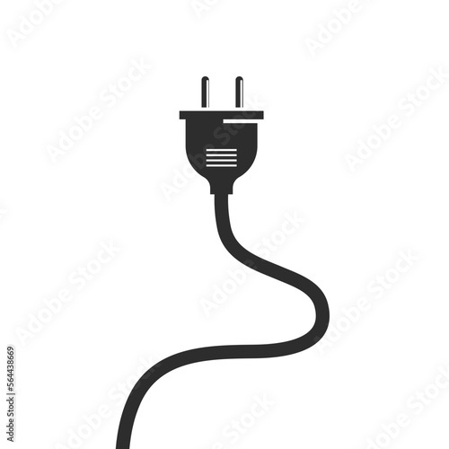 electric cord black icon vector