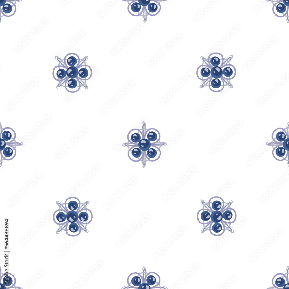 Blue silver jewellery pattern seamless background texture repeat wallpaper geometric vector