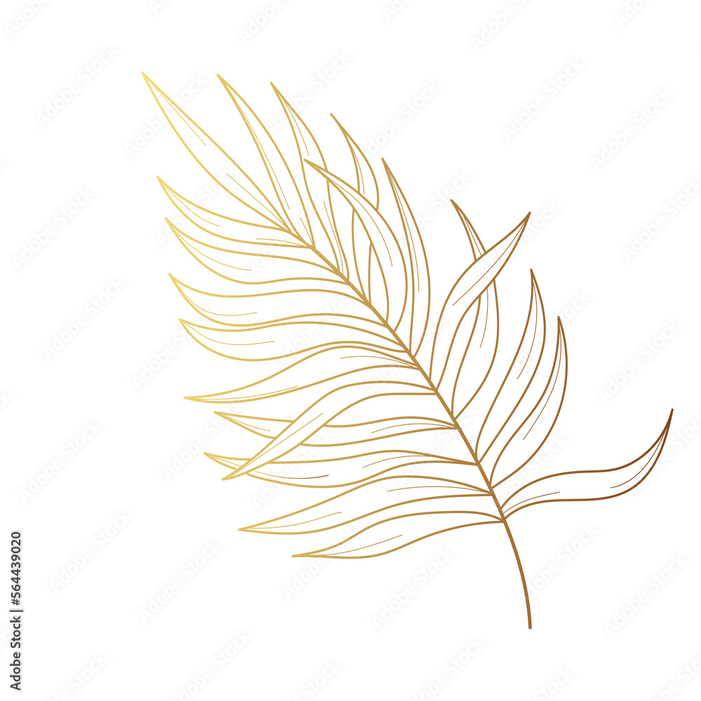 Obraz premium Gold leaf illustration