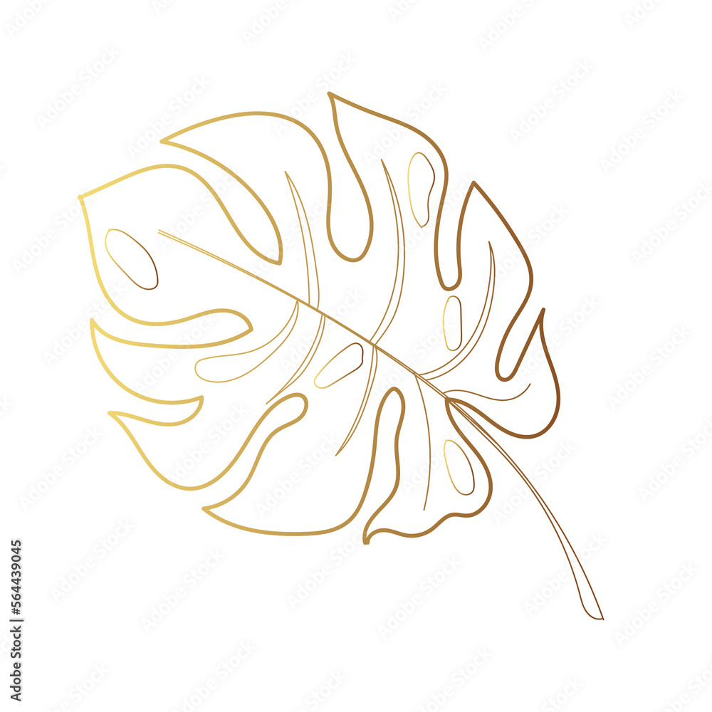 Gold leaf illustration Gold leaf illustration