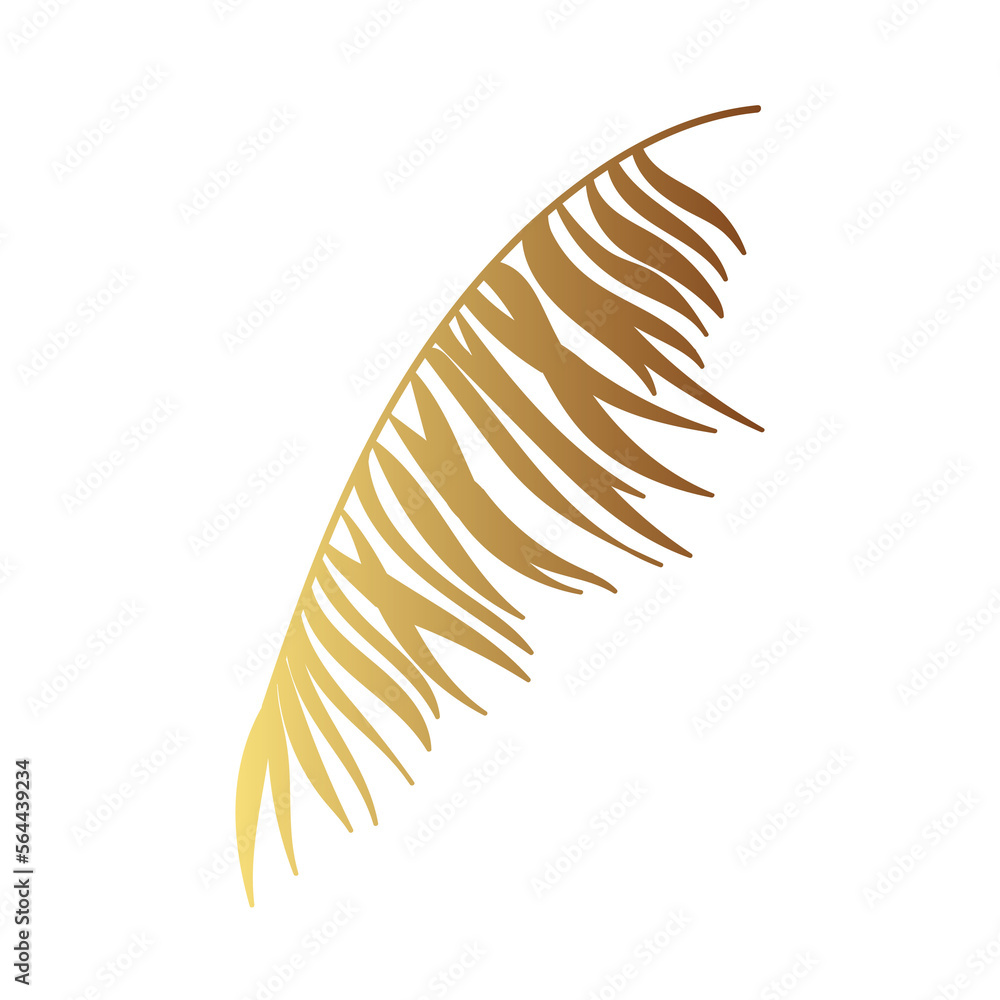 Gold leaf illustration Gold leaf illustration