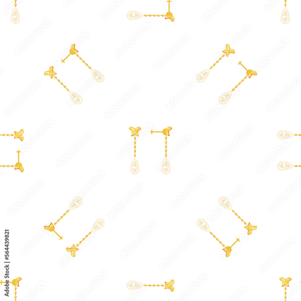 Golden earrings pattern seamless background texture repeat wallpaper geometric vector Golden earrings pattern seamless background texture repeat wallpaper geometric vector