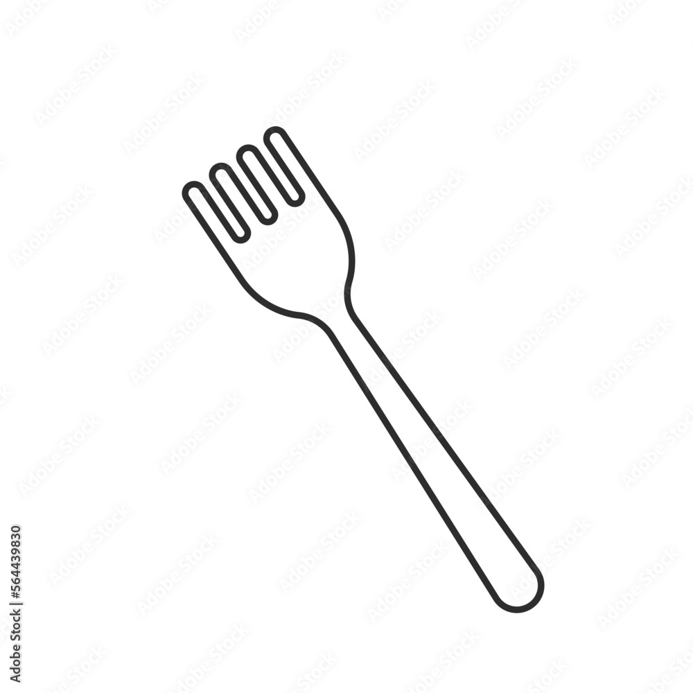fork line icon vector design template fork line icon vector design template