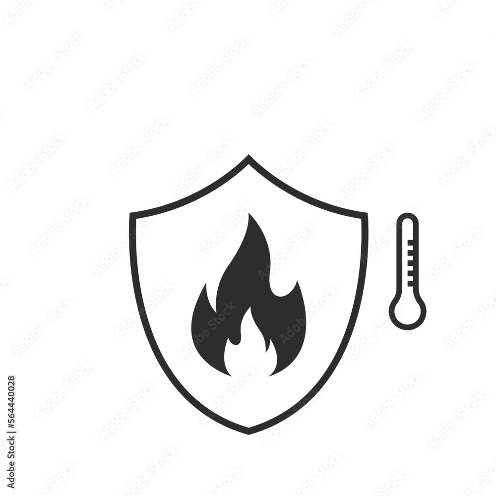 over heat protection icon vector concept design template over heat protection icon vector concept design template