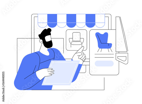 Custom furniture abstract concept vector illustration.
