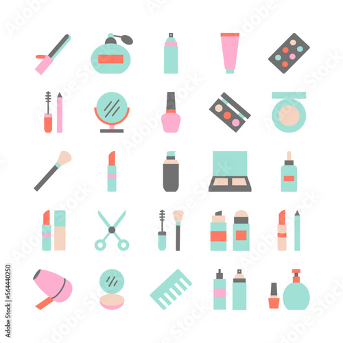 Cosmetics icon set