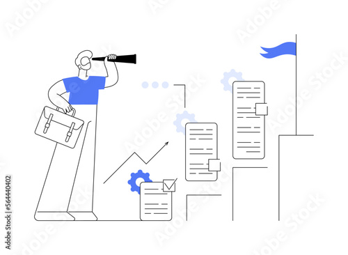 Business mission abstract concept vector illustration.