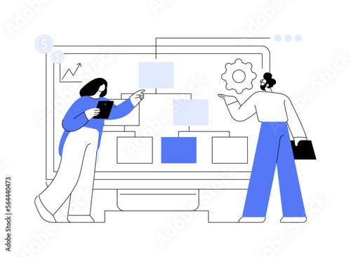 Business process management abstract concept vector illustration.