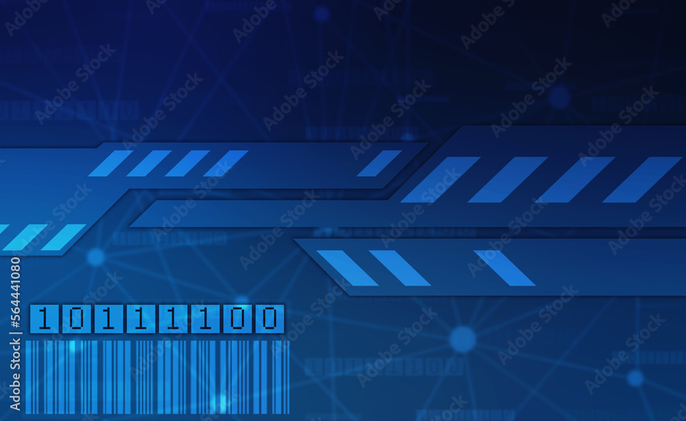 Binary Code Background, Digital Abstract technology background, flowing ...