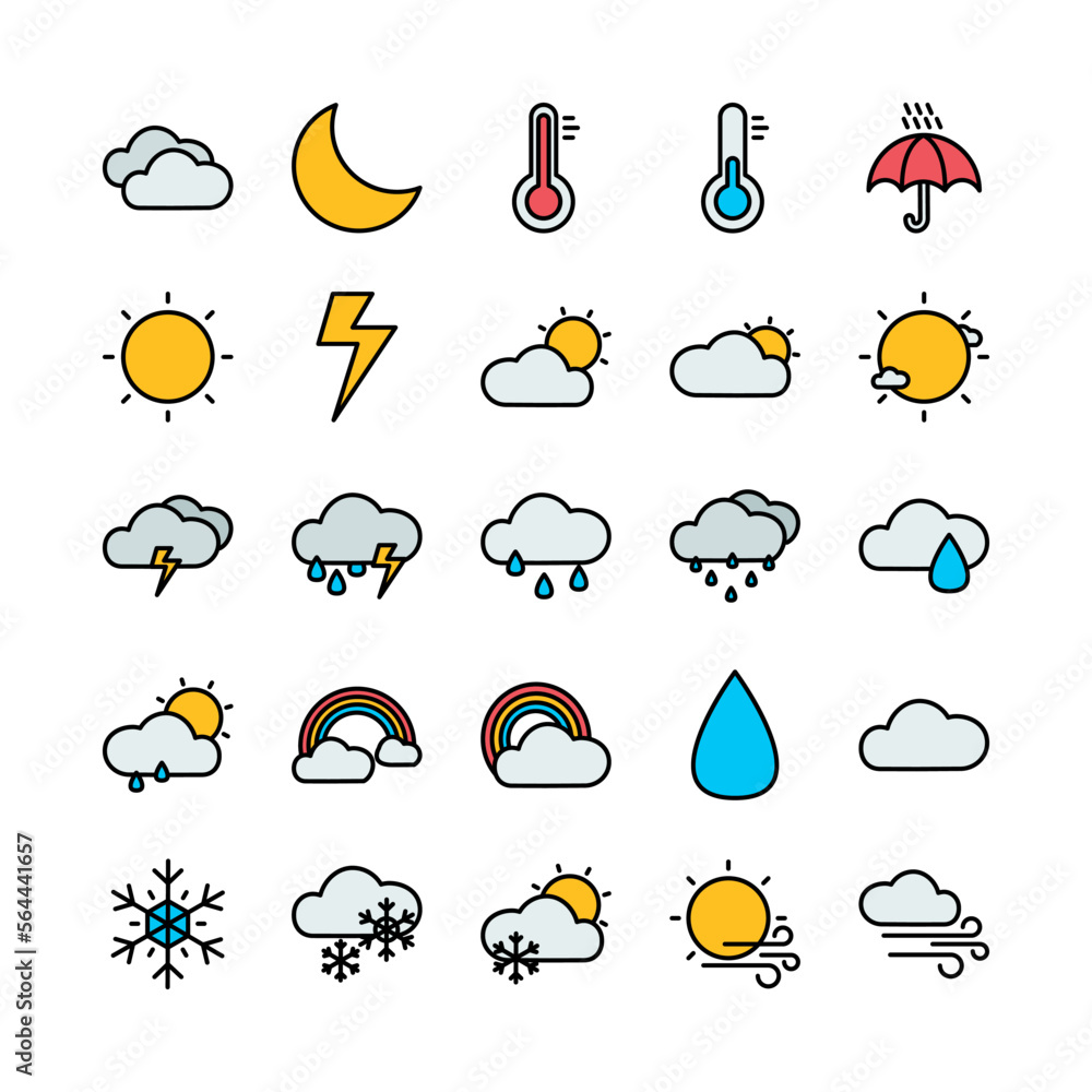 Obraz premium Weather icon set