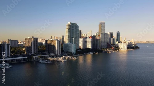 Wallpaper Mural Downtown Miami View from Keys Yacht Sunset Torontodigital.ca