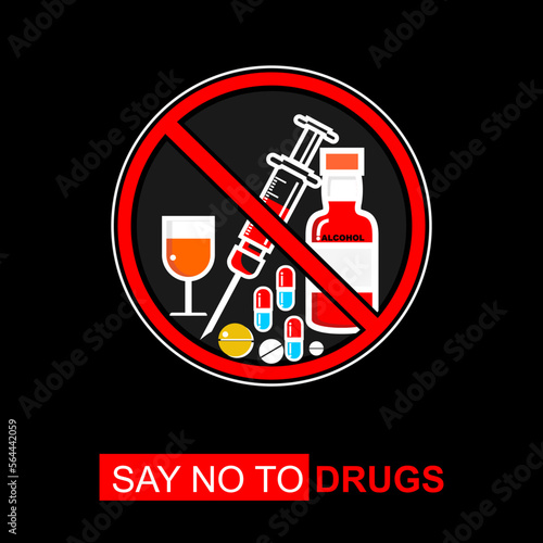 No Drugs, say no to drugs, poster and banner