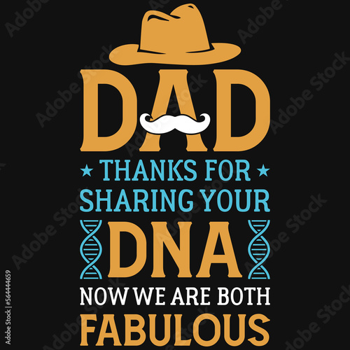 Dad dna typographic tshirt design 