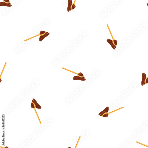 Spoon cocoa powder pattern seamless background texture repeat wallpaper geometric vector