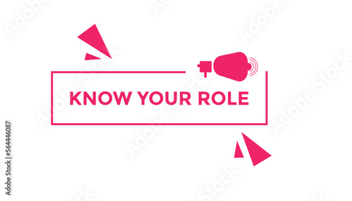 Know your role button web banner templates. Vector Illustration
