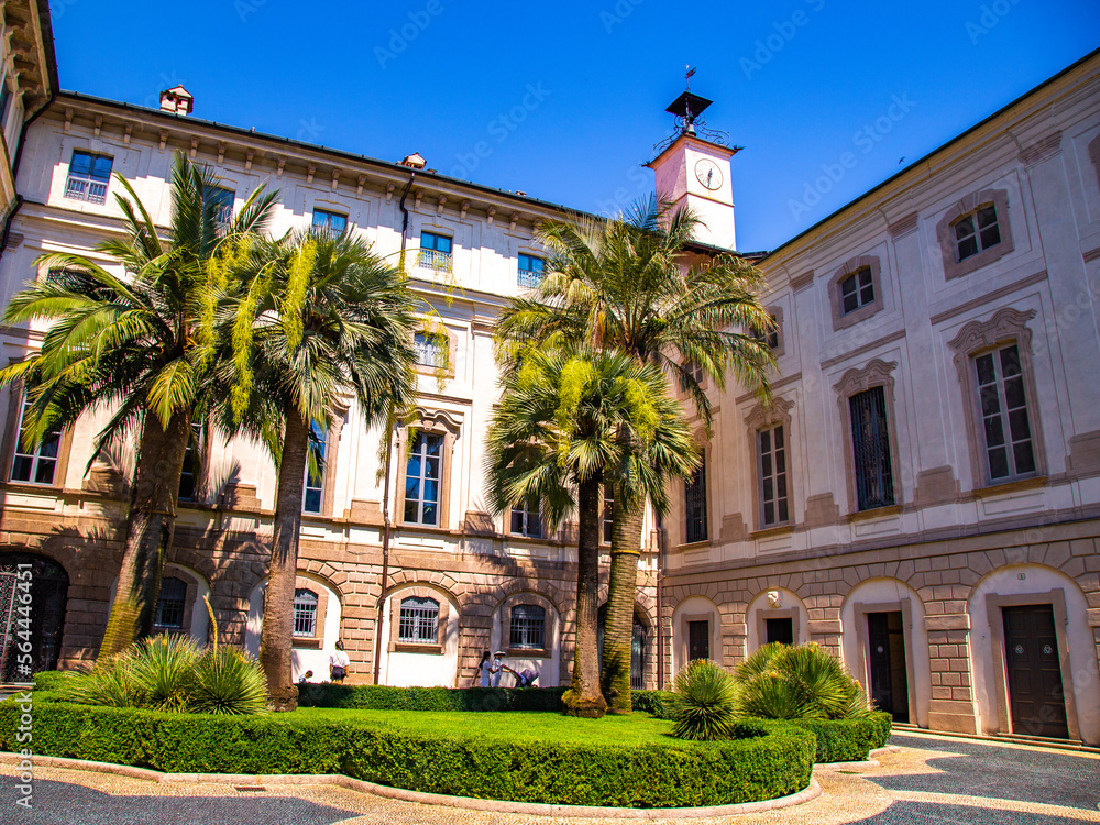 Palazzo Borromeo, Palace exterior view in Isola Bella, Isole Borromee archipelago, Lake Maggiore, Italy