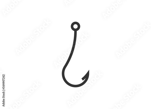 Fishing hook icon vector for websites.