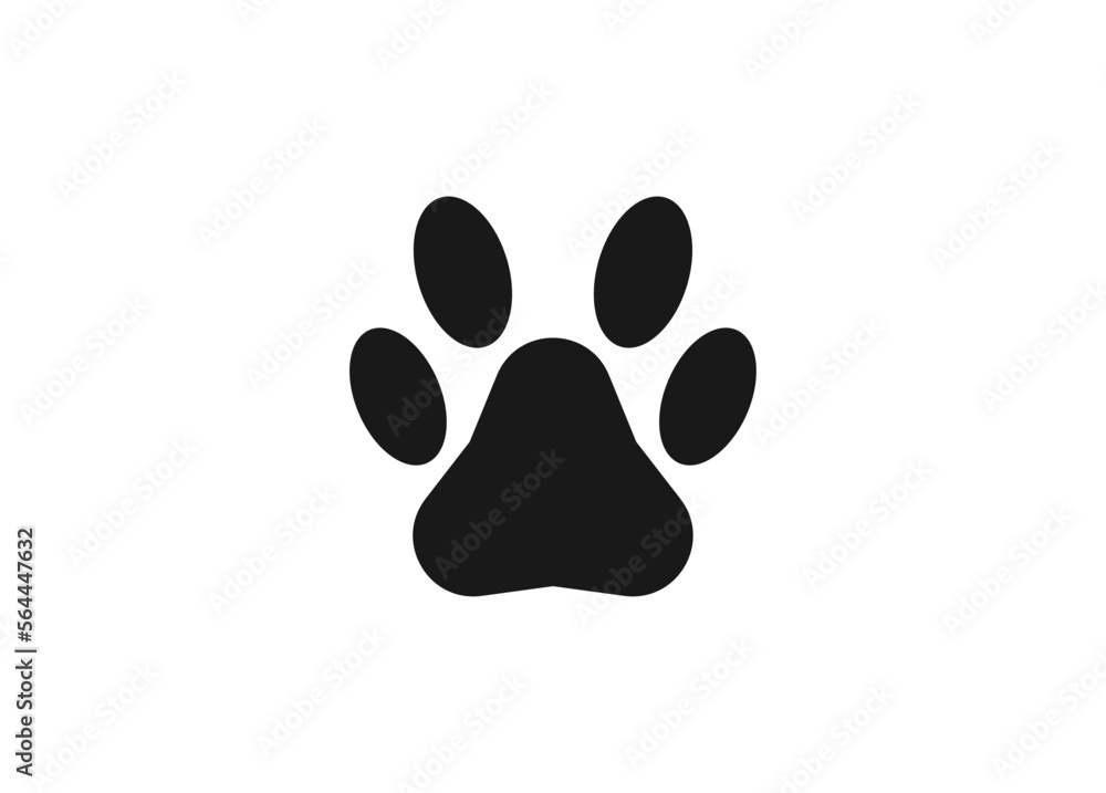 Paw icon animal black vector illustration. Paw icon animal black vector illustration.