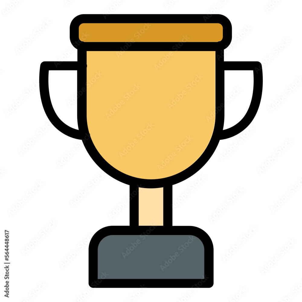 trophy color line icon trophy color line icon