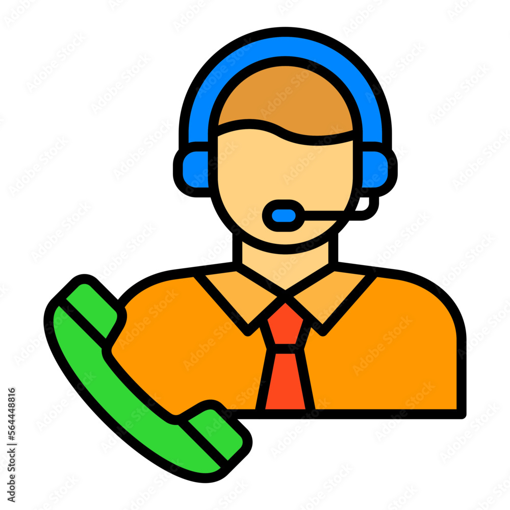 Customer Service Filled Line Icon