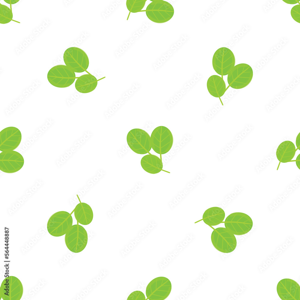 Green leaf food pattern seamless background texture repeat wallpaper geometric vector