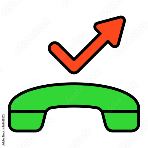 Missed Call Filled Line Icon