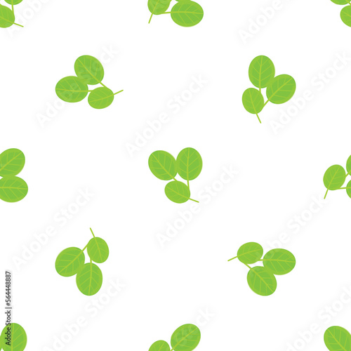 Green leaf food pattern seamless background texture repeat wallpaper geometric vector