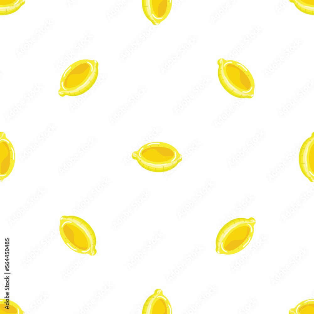 Lemon ring pattern seamless background texture repeat wallpaper geometric vector