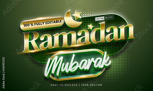 Luxury ramadan typeface effect. Font typography simple effect