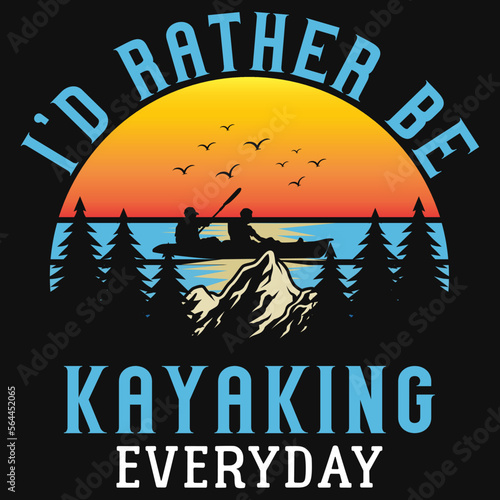 Kayaking graphic tshirt design