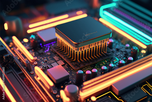 a colorful chipset photo