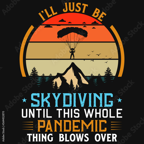 Skydiving vintage tshirt design