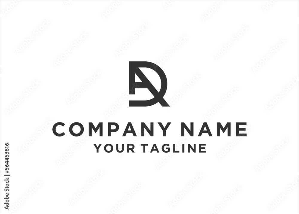 initial Letter AD Logo Design Vector initial Letter AD Logo Design Vector
