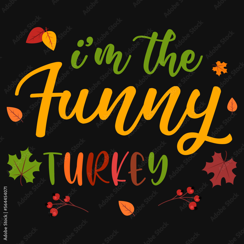 Thanksgiving typographic tshirt design