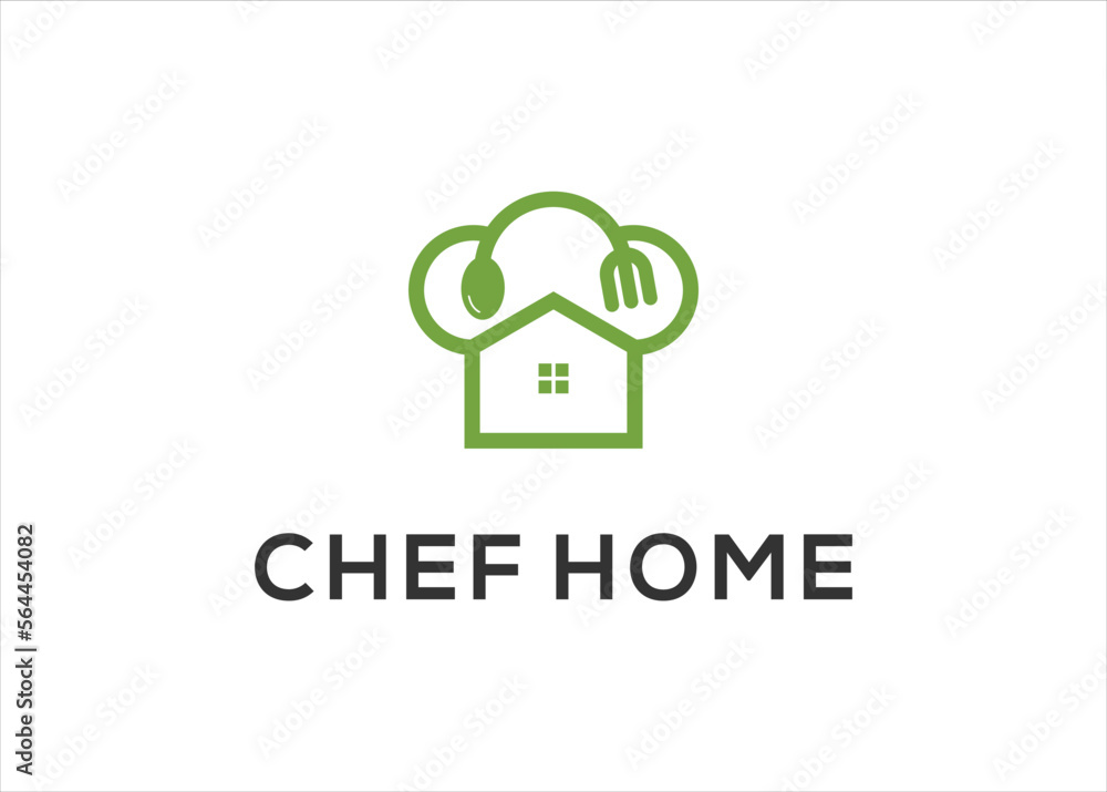 Chef Logo. Chef and Home logo vector illustration template Chef Logo. Chef and Home logo vector illustration template