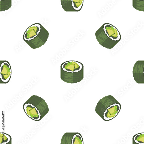 Green sushi pattern seamless background texture repeat wallpaper geometric vector