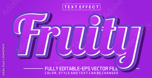 Fruity text editable style effect