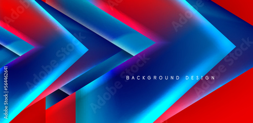 Abstract bakground with overlapping triangles and fluid gradients for covers, templates, flyers, placards, brochures, banners
